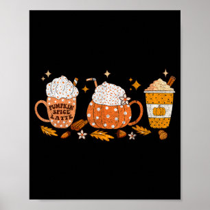 Pumpkin Sce Latte Fall Vibes Autumn Pumpkin Sce Co Poster