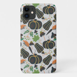Pumpkin seamless pattern carrot black and white Case-Mate iPhone case