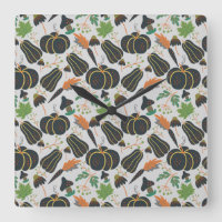 Pumpkin seamless pattern carrot black and white