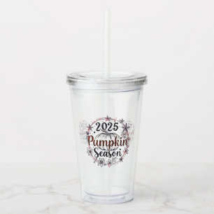 Pumpkin Season 2025 – Elegant Autumn Acrylic Tumbl Acrylic Tumbler