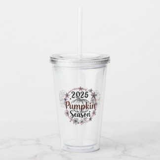 Pumpkin Season 2025 – Elegant Autumn Acrylic Tumbl Tumbler