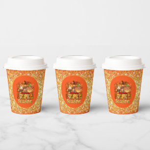 Pumpkin Season Autumn Customise Colour Paper Cups