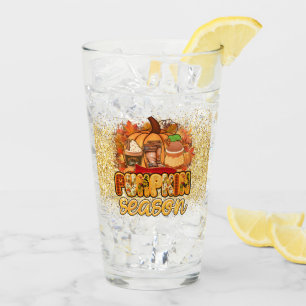 Pumpkin Season Autumn Customise Glass