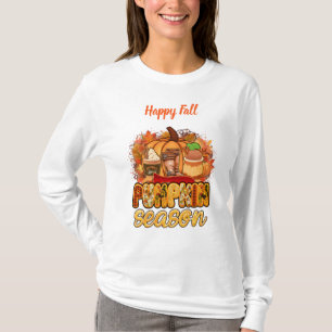 Pumpkin Season Autumn Customise Text T-Shirt