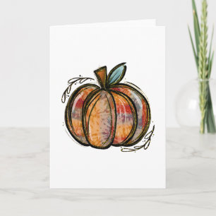 Pumpkin Season Autumn Fall Y'all Leaves Thanksgivi Card
