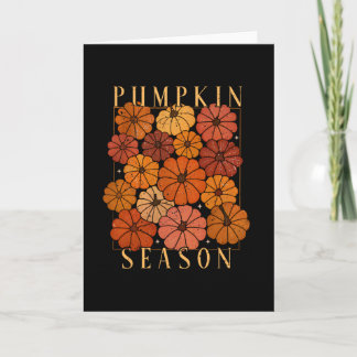 Pumpkin Season Autumn Fall Y'all Leaves Thanksgivi Card