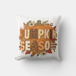 Pumpkin Season – Autumn Flowers & Cozy Coussin Cushion