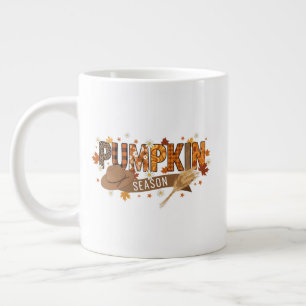Pumpkin season autumn mug, cosy fall aesthetic large coffee mug