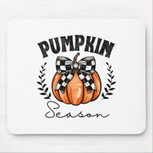 Pumpkin Season Coquette Pumpkin Bow Halloween Spoo Mouse Pad
