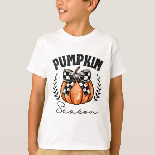 Pumpkin Season Coquette Pumpkin Bow Halloween Spoo T-Shirt