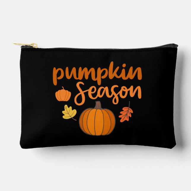  Pumpkin Season Fall Accessory Pouch (Front)