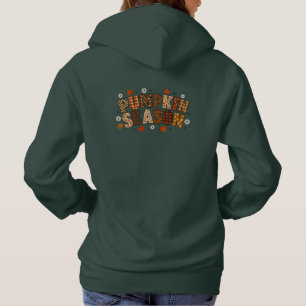 Pumpkin Season Fall Autumn Floral Plaid Typography Hoodie