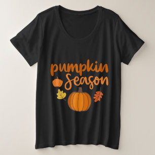Pumpkin Season Fall Plus Size T-Shirt