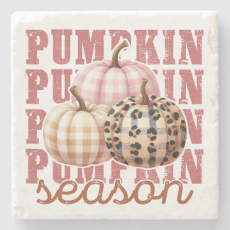 Pumpkin Season Fall-Themed Stone Coaster
