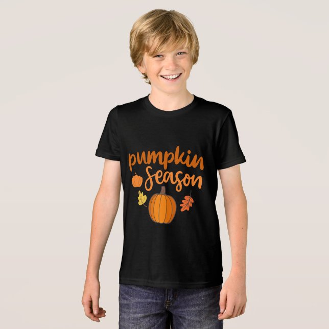 Pumpkin Season Fall Tri-Blend Shirt (Front Full)