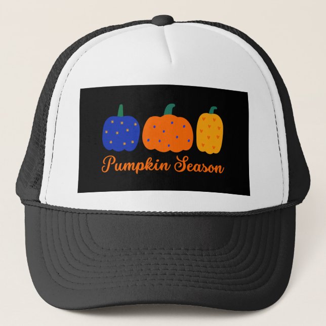 Pumpkin Season Halloween Trucker Hat (Front)
