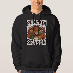 Pumpkin Season Highland Cow Vintage Fall Shirt_1 Hoodie