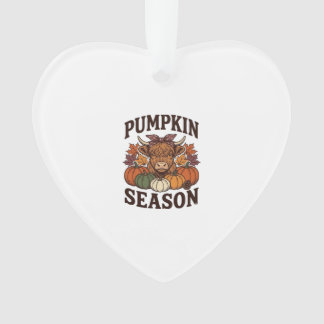 Pumpkin Season Highland Cow Vintage Fall Shirt_1 Ornament
