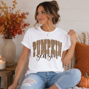 Pumpkin Season Polka Dot Fall Typography T-Shirt