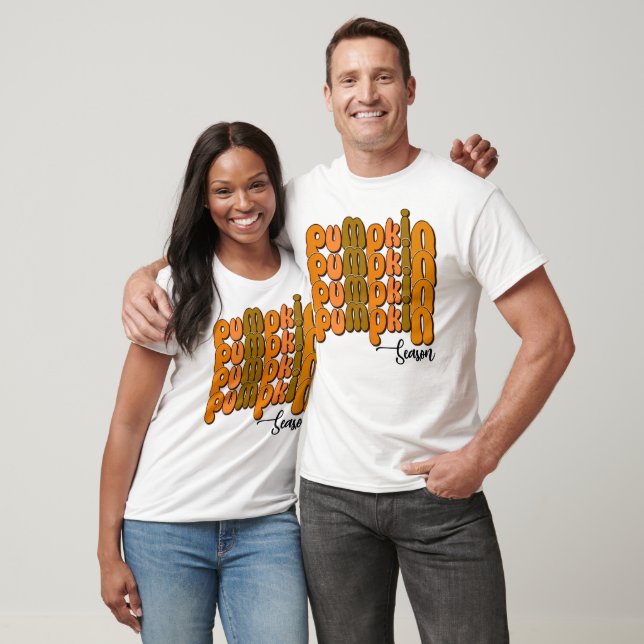 Pumpkin Season, Retro Autumn Thanksgiving T-Shirt (Unisex)