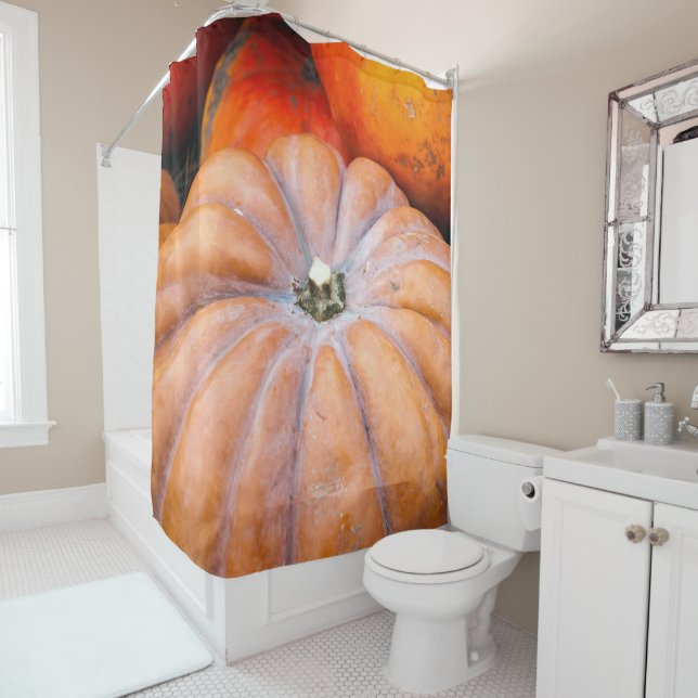 Pumpkin Season Shower Curtain (In Situ)