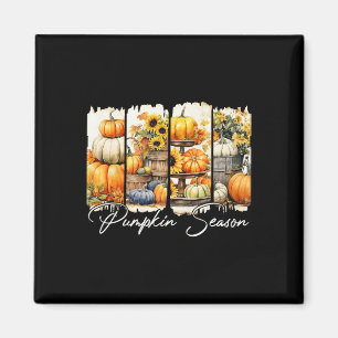 Pumpkin Season Thanksgiving Fall Vibes Autumn Farm Magnet