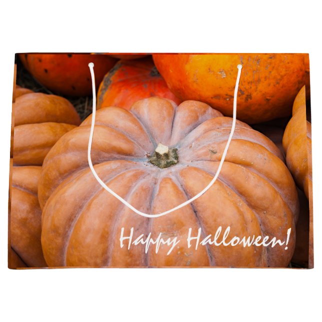 Pumpkin Season Two texts Large Gift Bag (Front)