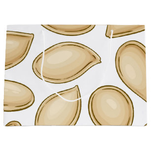 Pumpkin seeds pattern large gift bag