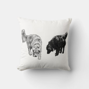 Pumpkin-Shadow Dots — Retriever Duo Cushion