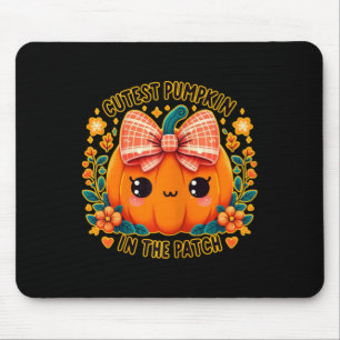Pumpkin Shirt Girls Thanksgiving Halloween Pumpkin Mouse Pad