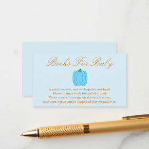 Pumpkin Shower Books For Baby Enclosure Card