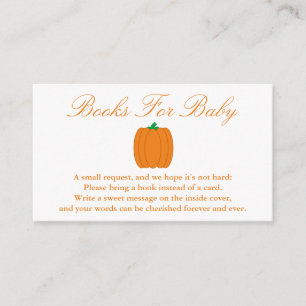 Pumpkin Shower Books For Baby Enclosure Card