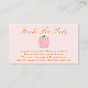Pumpkin Shower Books For Baby Enclosure Card