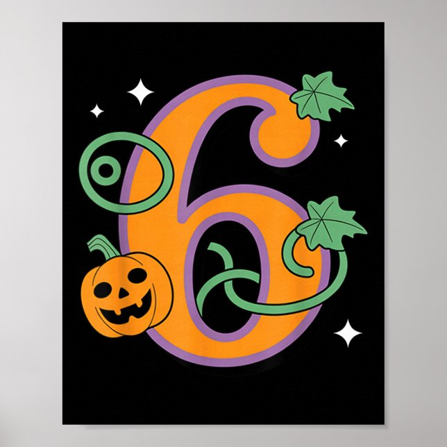 Pumpkin Six Seven 67 Matching 6 Halloween Couple  Poster (Front)