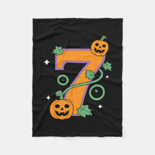 Pumpkin Six Seven 67 Matching 7 Halloween Couple Fleece Blanket