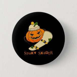 Pumpkin Skateboard Halloween Costume Fun Skateboar 6 Cm Round Badge