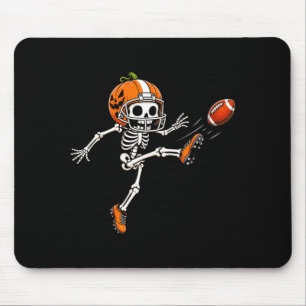 Pumpkin skeleton football halloween costume boys mouse pad