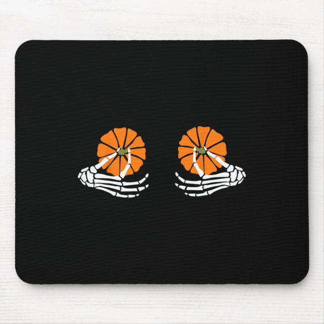 Pumpkin Skeleton Hand Halloween  Mouse Pad (Front)