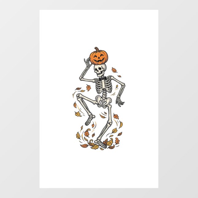 Pumpkin Skeleton Shirt Vintage Dancing Bones Art (Sheet)