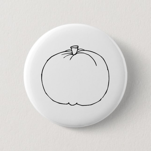 Pumpkin Sketch 6 Cm Round Badge (Front)