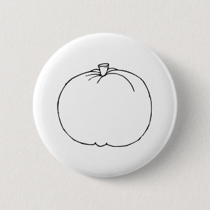 Pumpkin Sketch 6 Cm Round Badge