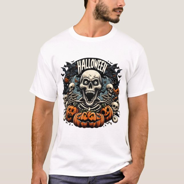 Pumpkin Skull Carnival T-Shirt (Front)