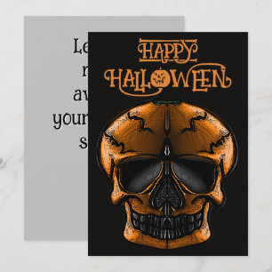 Pumpkin Skull Halloween Party Invitation