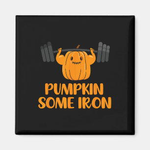 Pumpkin Some Iron Fun Halloween Gym Workout Liftin Magnet