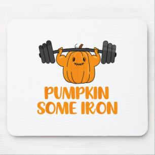 Pumpkin Some Iron Fun Halloween Gym Workout Liftin Mouse Pad