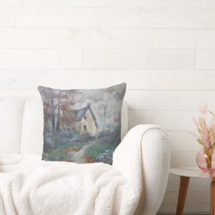 "Pumpkin Soup - An English Cottage" Cushion