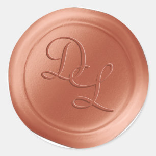Pumpkin Spice 2 Letter Monogram Wax Seal Stickers
