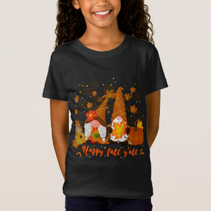 Pumpkin Spice And Autumn Sunflower Gnome For Thank T-Shirt