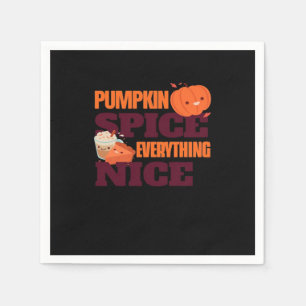 Pumpkin Spice And Everything Nice Autumn Quote Napkin