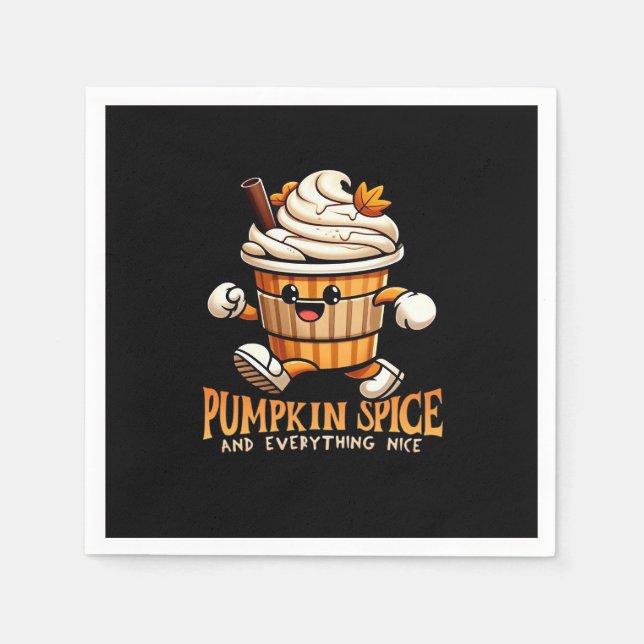Pumpkin Spice And Everything Nice Basic Design Napkin (Front)